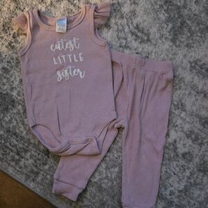 Pink Kids Matching Set - Cutest Little Sister